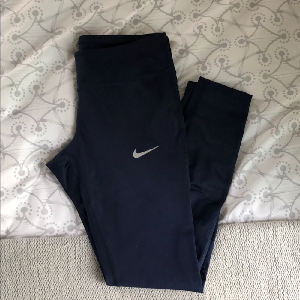 Size M Navy Full Length Nike Dri-Fit Leggings